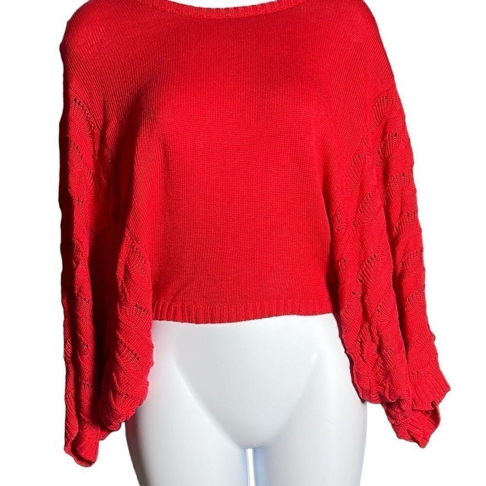Tulle Batwing cropped Top Size M